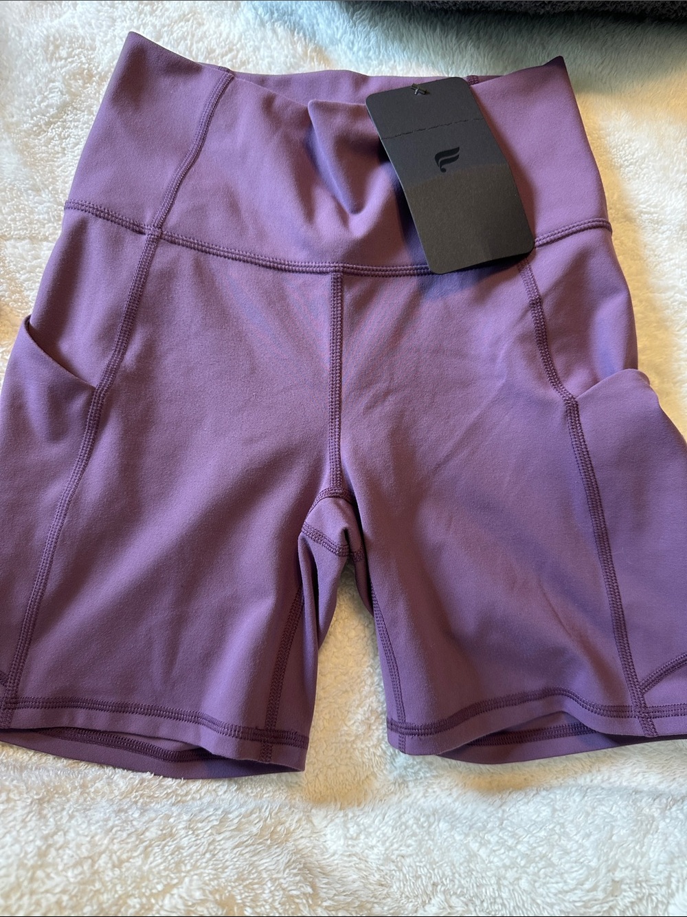 Fabletics Mauve High-Rise Bike Shorts